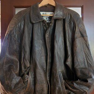 Leather Bomber Mens XL Tall NORDSTROM